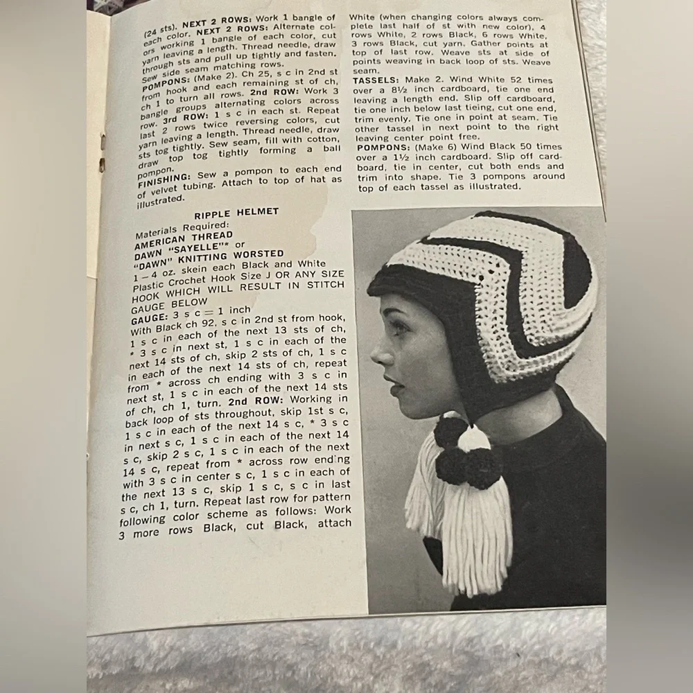 Three vintage magazines patterns for knitting and crochet